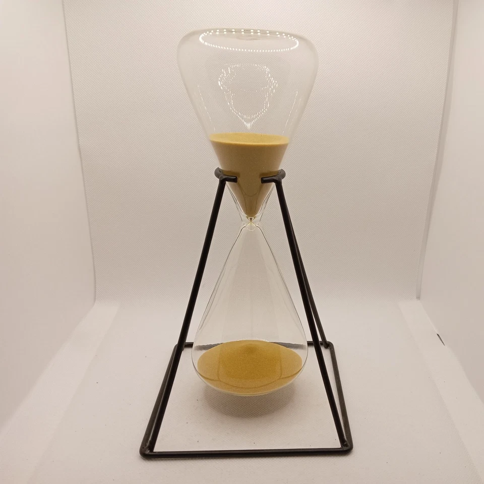 Sand Clock Glass Timer With Stand Yellow Sand 30 minutes  - Image 3 of 4