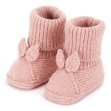 Loyfoky Baby Girl Shoes Pink Newborn Babe Boots First 0-3 Months Infant, Knit So