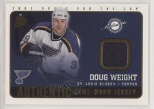 2002 Pacific Quest for the Cup Authentic Game-Worn Jerseys Doug Weight #19 0a4
