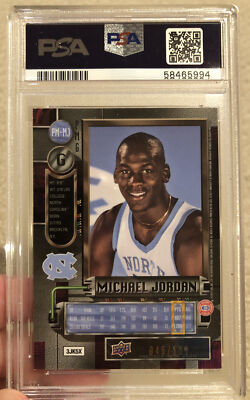 Michael Jordan UNC Master Collection Precious Metal Gems Red PSA 9