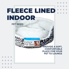 Fleece Lined Indoor Pet Bed Colors/Styles Vary