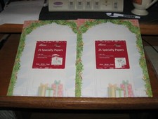 LETTERHEAD COMPUTER PRINTER PAPER TWO PACKS 50 SHEETS CHRISTMAS HOLIDAY NEW