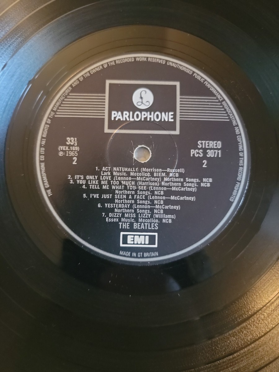 The Beatles HELP UK Parlophone 1969 First STEREO Play Tested PCS