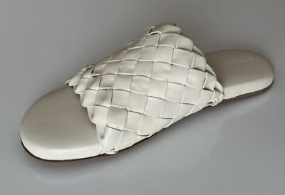Bottega Veneta Men\'s Intrecciato Leather Sandals White 7 US 620298 IT NIB $1150 BOTTEGA VENETA Riva intrecciato leather sandals | NET-A-PORTER main image 3