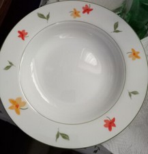 Suppenteller 4 Stück Blumenmuster