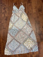 Liberty Love Floral Spaghetti Strap Maxi Dress Size: Small