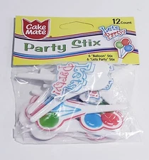 Cake Mate Lets Party and Balloon Cupcake Picks, Multicolor