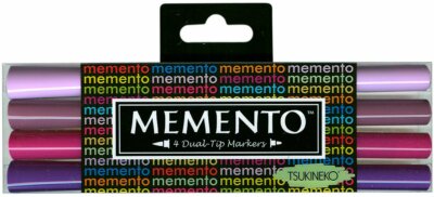 MEMENTO 4 Dual-Tip Markers - JUICY PURPLES