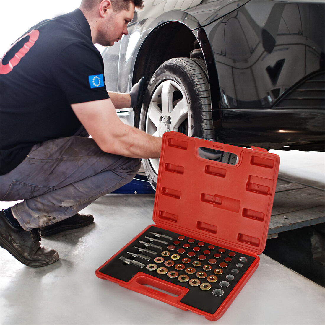 114Pcs Oil Pan Thread Sump Repair Kit Gearbox Drain Plug Tool Set M13