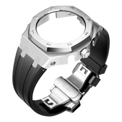 Premium 316L Stainless Steel Bezel Case + Strap AP Mod Kit for G-SHOCK GM-2100