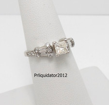 3/4CT Natural Diamond Engagement Wedding Bridal Ring 14K White Gold Band