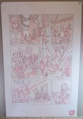 Tyler Crook original Prelim artwork The Stone King 11X17
