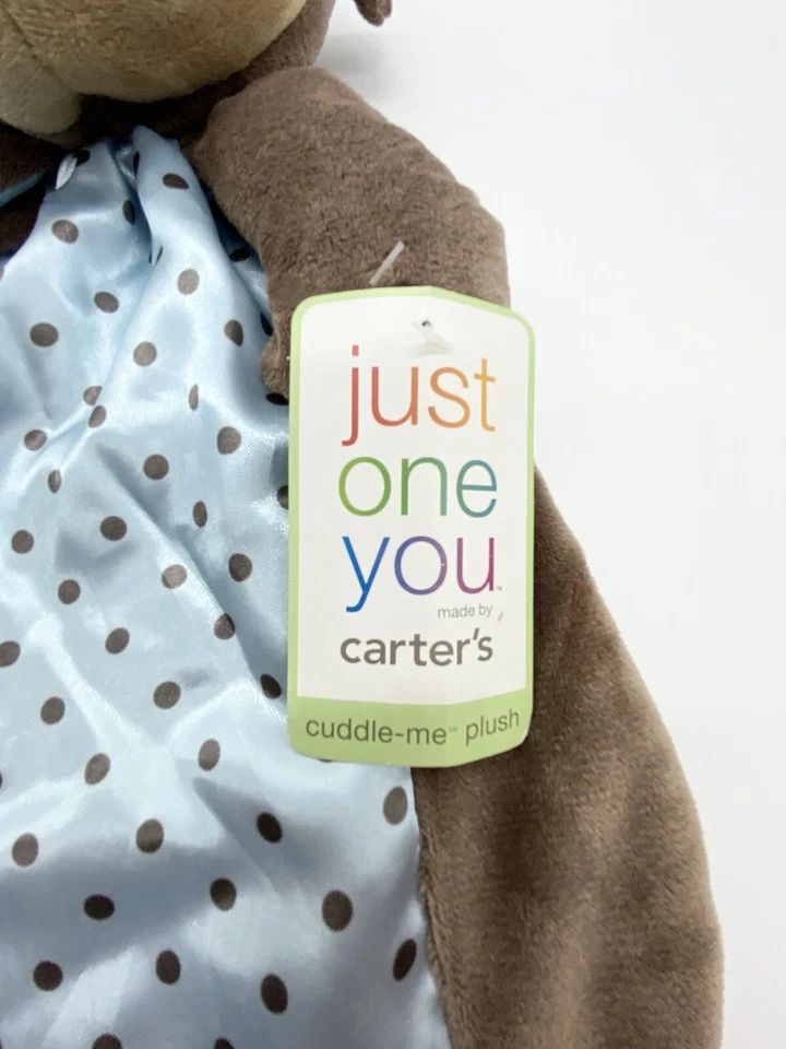Carters Just One You Cuddle Me Plush Monkey Rattle Lovey Security Blanket - Image 3 of 4