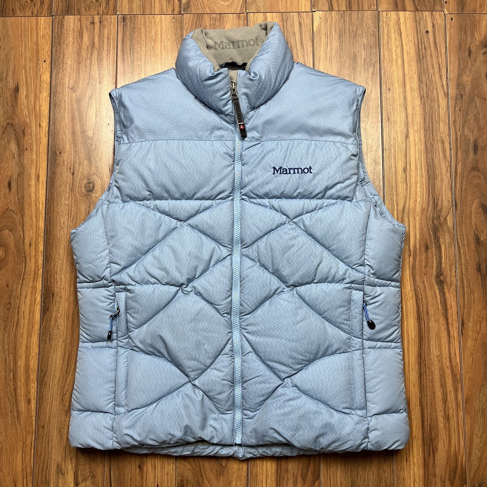 Womens Marmot Down Puffer Bodywarmer Vest Size Large … Gem