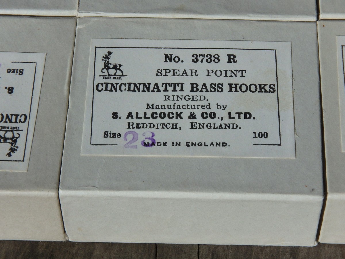 S. Allcock & Co Redditch England Cincinnati Bass Fishing Hooks Rare DEALER CASE! | eBay S. Allcock & Co Redditch England Cincinnati Bass Fishing Hooks Rare DEALER CASE! | eBay