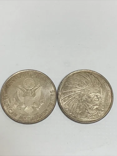 1992 ENVIROMINT American Medallion Series Indian Head 1oz .999 Silver Bullion