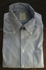 NWOT Brooks Brothers Blue Supima Cotton Button Down 15-32 Milano MSRP 140