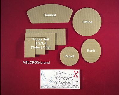 Tan Sew-on VELCRO  Brand Fasteners for Patches on Scouts BSA Shirts