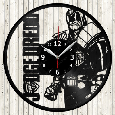 Judge Dredd Movie Vinyl Record Wall Clock Decor Handmade 1170