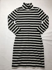 Express Womens Stripe Cotton Spandex Blend Pullover Turtleneck Dress Size SP