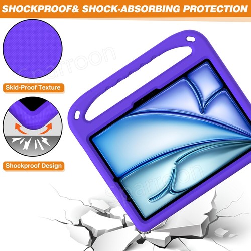 For iPad Air Pro 11 13 2024 5/6/7/8/9/10th Kids Shockproof EVA Stand Case Cover - Picture 43 of 59
