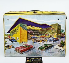 1960's Ideal Fold Out Central Bank Department Store Toy Playset Carry Case Rare
