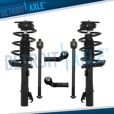 6pc Front Struts w/Coil Spring Inner Outer Tie Rods for Volvo C70 C30 V50 S40