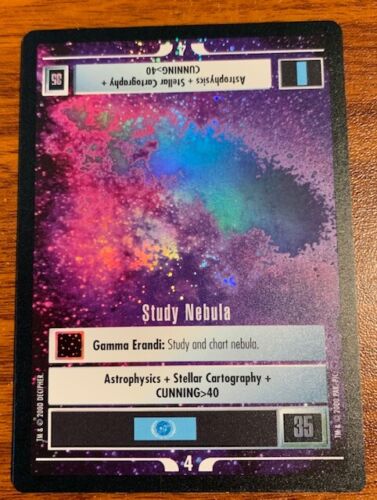 2000 Decipher Star Trek Reflections Study Nebula Used Free Shipping - Picture 1 of 2