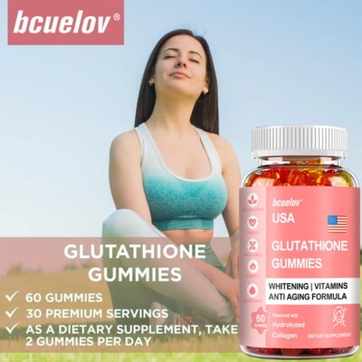 Glutathione Whitening Gummies Anti-Aging Skin Brightening Hair,Skin &Nail  Health | eBay