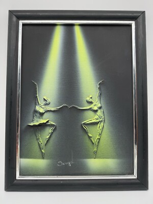 Unique 3-D Ballerina  Dancers in the Spotlight  Art On Canvas Green