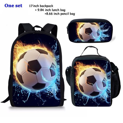 football print backpack