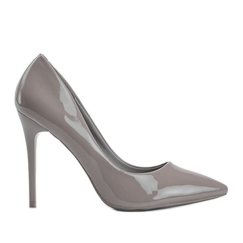 Graue Pumps mit Madyson Absatz grau