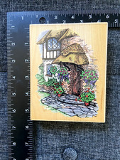 Stampendous WM Rubber Stamp English Geranium Cottage R022 Flowers 1995 VTG New