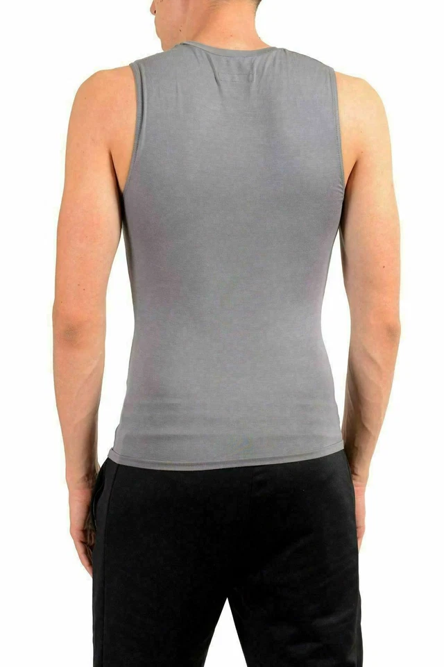 Emporio Armani "Underwear" Men's Gray Stretch Tank Top US S/M IT 48 - Image 3 of 4