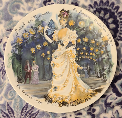 1976 ''D'Arceau-Limoges Les Femmes Du Siecle'' Sarah- 1875 Collector Plate A1 883