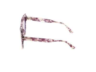 Tom Ford Anya TF762 56Y Purple Havana Cat Eye Plastic Sunglasses