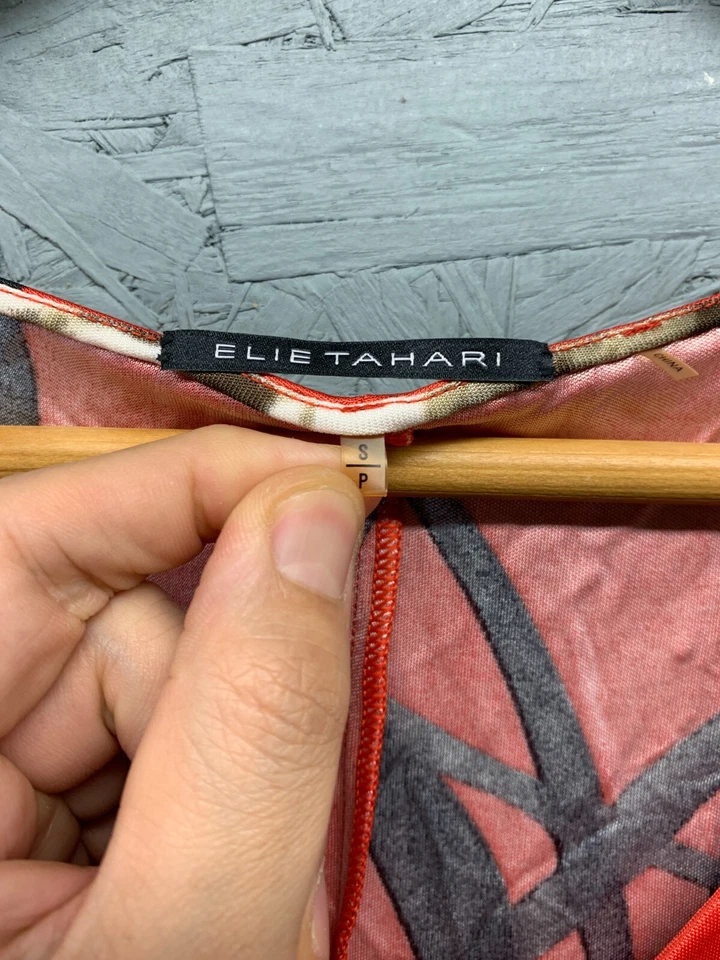 Elie Tahari Maxi Dress Women’s Small Red Brown Floral Sleeveless Viscose - Image 4 of 4