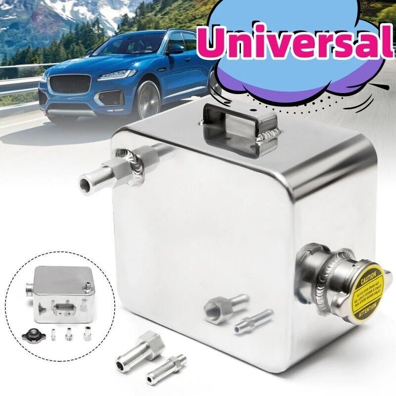 Universal Ausgleichsbehälter Kühlmittelbehälter Wasserbehälter Alu+Kappe 2L - Bild 3 von 4