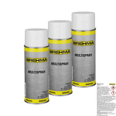 3x BREHMA Multispray 400ml Kriechöl Multifunktionsöl Rostlöser Mehrzwecköl