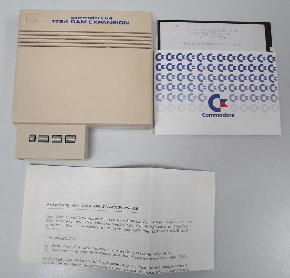 Commodore 64 1764 Ram Expansion | 256KB Ram Erweiterung getestet mit Diskette