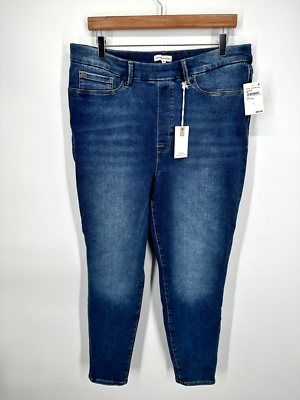 Good American Power Stretch Pull On Good Legs High Rise Blue