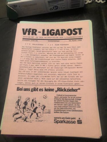 Stadionzeitung VFR Neumünster - TSV Plön 23.04.1986 Saison 1985/86 - Bild 1 von 1