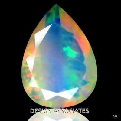 ETHIOPIAN WELO OPAL 5x3 MM PEAR MULTI FIRE FACETED CALIBRATED 3 PIECE SET F-4442