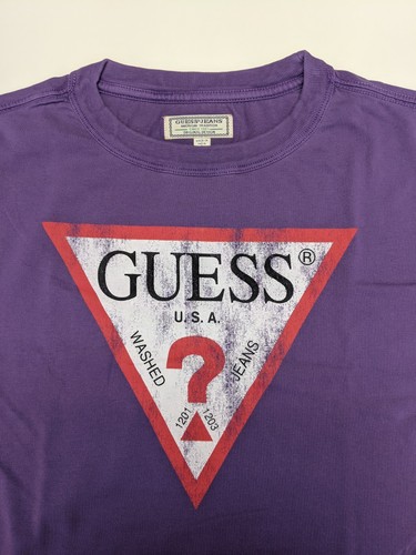 Guess Oversized Vintage Triangle Logo Womens T-shirt - Picture 2 of 4