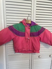 GERBER Kid’s Girl’s Size 3T Jacket Coat Vintage Retro 80s Nylon Hooded READ