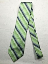 Vintage Men's Necktie Tie Classic Style Carlo Visconti Lime Green Stripe