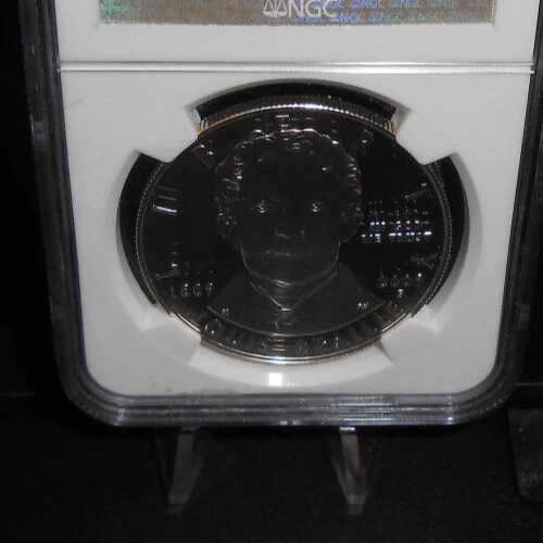 2009 LOUIS BRAILLE SILVER $1 NGC PF 69 ULTRA CAMEO - Image 2 of 4