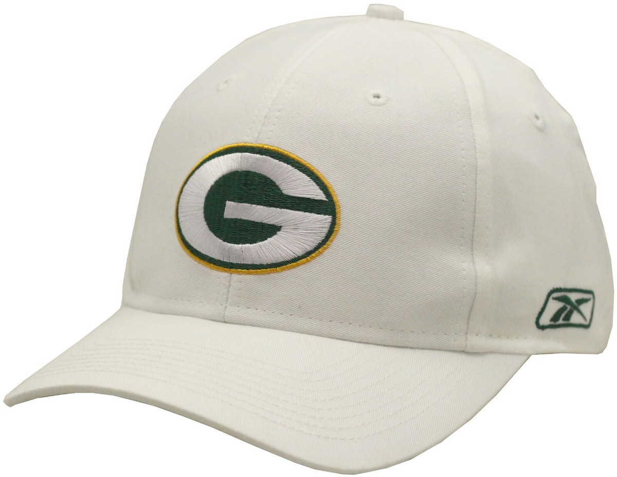Green Bay Packers Adjustable Twill White Hat (G67) | eBay