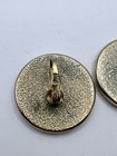 Vintage Sarah Coventry Gold Tone Round Button Mother Of Pearl Clip On Earrings — photo 6