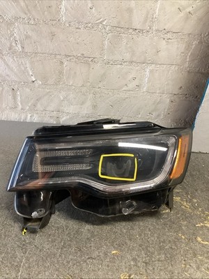 2017-2021 JEEP GRAND CHEROKEE LEFT LH DRIVER SIDE HEADLIGHT OEM HID BLACK SRT8
